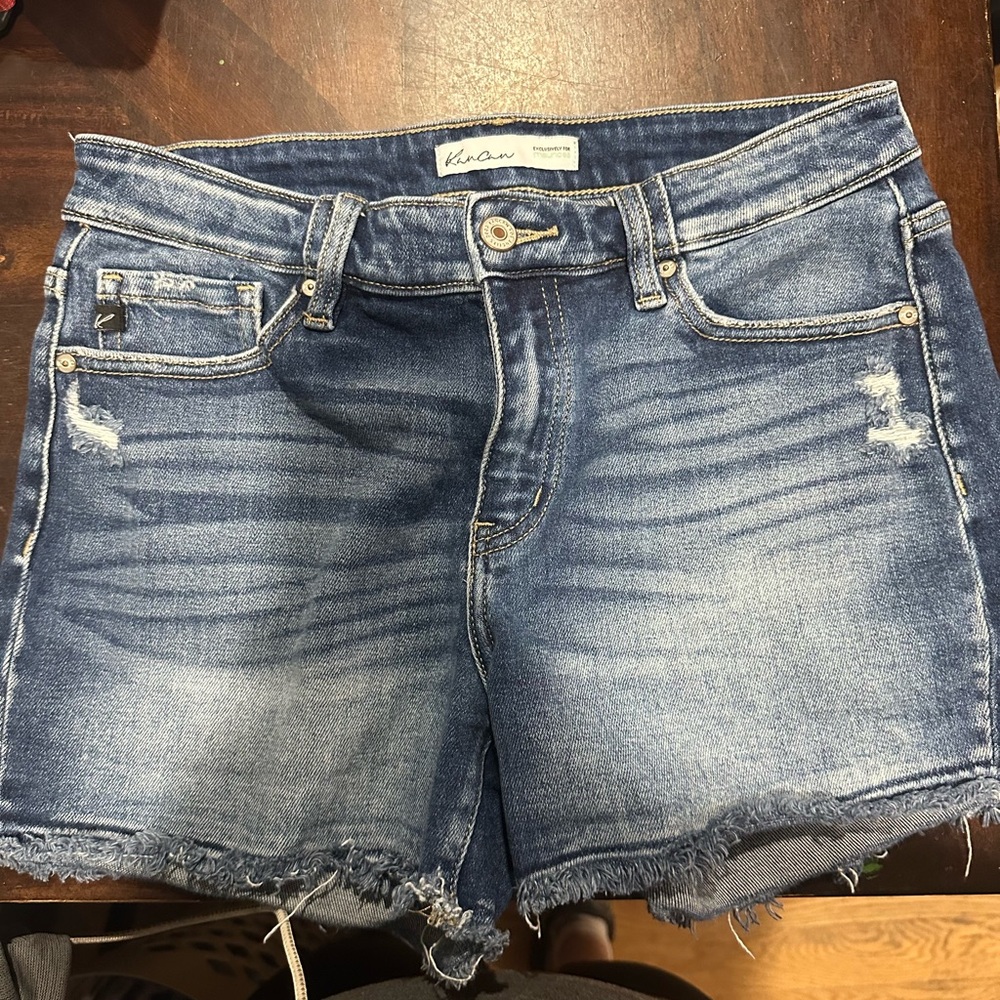 KanCan Distressed Blue Jean Shorts